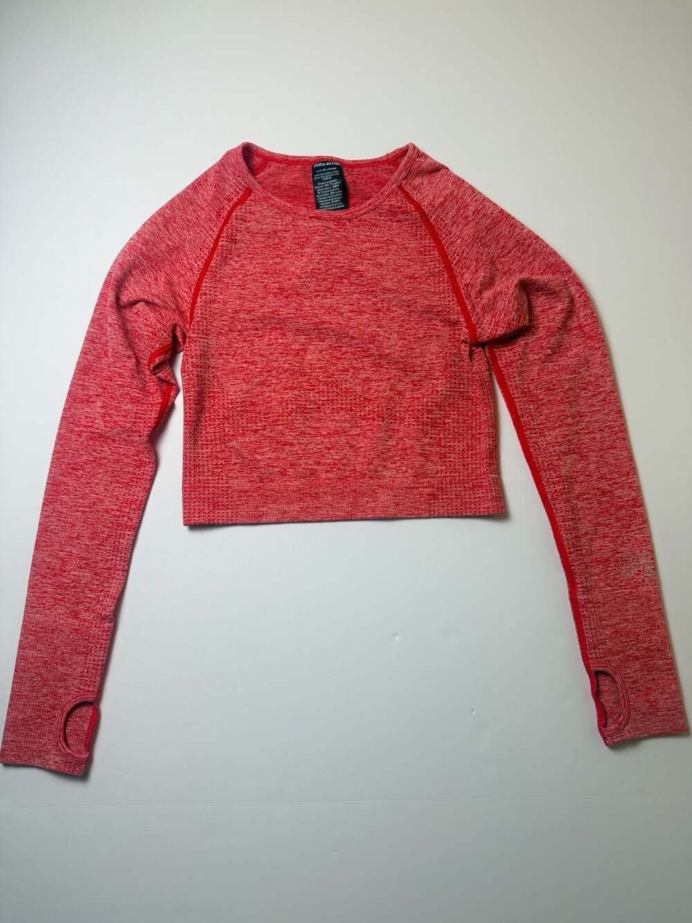 Victoria’s Secret PINK Womens Small Seamless Cropped Top Long Sleeve Yoga